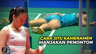 Gak Mau Sia-siain Kesempatan..!! Kameramen Nakal Badminton ini Tau Aja Cara Bikin Penonton Betah