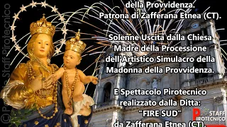 Zafferana Etnea (CT) 13 Agosto 2018 Uscita Madonna della Provvidenza e Spettacolo Ditta FIRE SUD