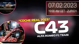 ¡¡🔴 ALFA ROMEO F1 C43 COCHE *real* + LIVERY LAUNCH 2023!!  BOTTAS 🇫🇮 &  ZHOOU 🇨🇳 💥 | F1 2023