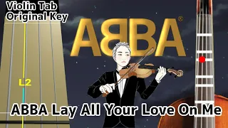 ABBA - Lay All Your Love On Me (Play Along Violin Tab Tutorial)