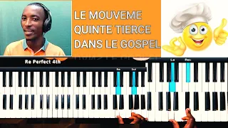 Le mouvement Gospel  quartes,Tierces entre les accords (piano tuto)#19