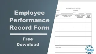 Employee Performance Record Form Free Download