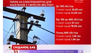 З 1 вересня в Україні подорожчає електроенергія