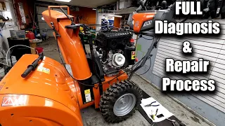 Husqvarna ST 230P Snowblower Won't Start / Stay Running Surges Carburetor Cleaning Rebuild Repair