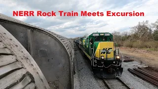 Nashville & Eastern Rock Train with Dash 8 Triple Header Meets TC Passenger Excursion