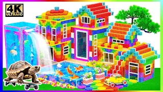 ASMR Video - Build Minecraft Villa Have Colorful Staircase And Infinity Swimming Pool