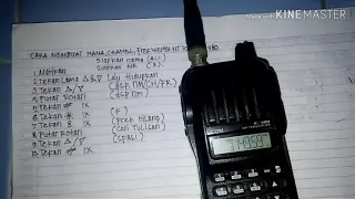 Cara buat nama, chanel, frek HT Icom IC V80