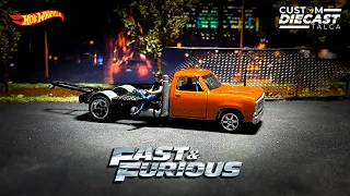 🔥Hot Wheels Custom Chevy C-10 Fast &  Furious 4🔥 (hecho con casting Dodge)