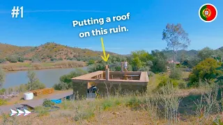 🇵🇹 Building a Roof on a Ruin in Portugal (Timelapse)