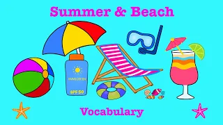 Summer and beach vocabulary for kids