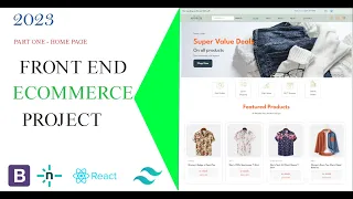 BUILD and Deploy a Modern REACT.Js  Ecommerce Application | Responsive Home Page (PART 01).