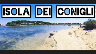 isola dei conigli - porto cesareo -  Salento isola grande  4k