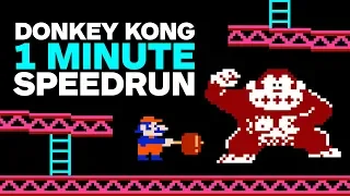 Original Donkey Kong Finished In 1 Minute (Speedrun)