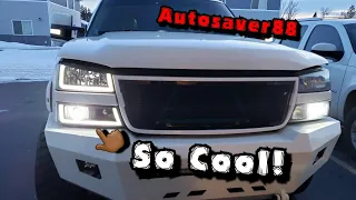 Autosaver88 cat eye led headlights on the duramax