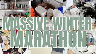 OVER 3 HOURS OF WHOLE HOUSE WINTER CLEANING MOTIVATION | EXTREME CLEAN WITH ME MARATHON 2023