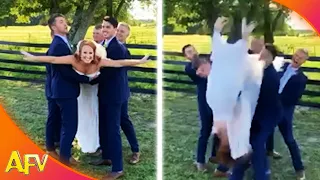 She SLIPPED on Her Dress! 🤣 | Best Wedding Fails | AFV 2022