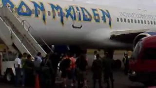 Iron Maiden arriving at Ed Force One 06032009