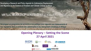 Africa Virtual Workshop Series Opening Plenary - 27 April 2021