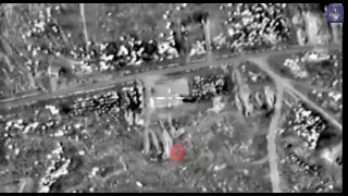 Прямое попадание ракеты «Калибр» по командному пункту и базе боевиков в Сирии