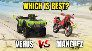 GTA 5 ONLINE - MANCHEZ SCOUT VS VERUS (WHICH IS FASTEST?)