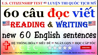 NEW ENGLISH READING WRITING TEST 🇺🇸 60 CÂU ĐỌC VIẾT TIẾNG ANH 2024 🇺🇸 LUYỆN ĐỌC NGHE VIẾT SIÊU DỄ 🇺🇸
