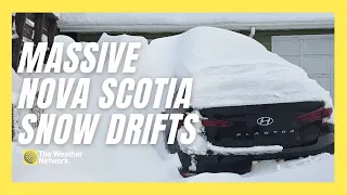 Check Out the Massive Snow Drifts in Nova Scotia After Weekend Storm