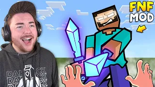 PLAYING THE MINECRAFT HEROBRINE FNF MOD... (best song so far)