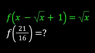 A Functional Equation With Radicals