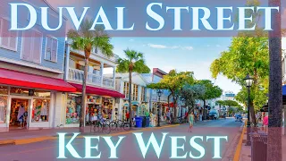 Duval Street in Key West Florida Walking Tour 4K