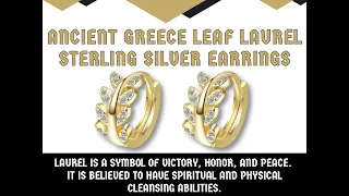 ANCIENT GREECE LEAF LAUREL STERLING SILVER EARRINGS