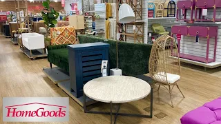 HOMEGOODS FURNITURE COFFEE TABLES CABINETS ARMCHAIRS SOFAS SHOP WITH ME SHOPPING STORE WALK THROUGH