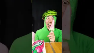 ASMR ICE CREAM WATERMELON GREEN FOOD PARTY 다양한 초록색 음식 수박 아이스크림 모음 먹방 #SHORTS