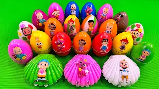 Hunting Pinkfong, Cocomelon, Hogi in Rainbow Eggs with CLAY Coloring! Satisfying ASMR Videos