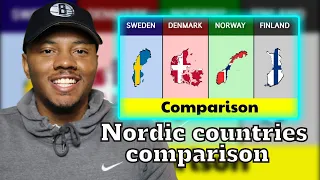 AMERICAN REACTS To Sweden vs Denmark vs Norway vs Finland | Nordic countries Comparison