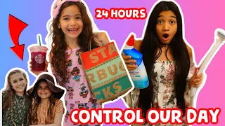 LETTING FAMOUS YOUTUBERS DECIDE OUR DAY FOR 24 HOURS! FUNNY