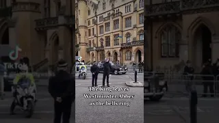 The King leaves Westminster Abbey as the bells ring on Commonwealth Day, 13.03.22.