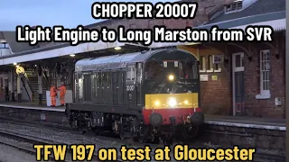 Class 20007 Light Engine to Long Marston from Severn Valley Railway | ASLEF Strike day at Gloucester