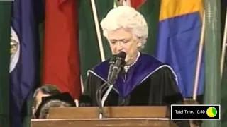 UniversityNow: Barbara Bush Commencement Speech- Audience Analysis