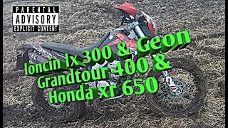 Топим Китайцев в грязи и глине   Loncin lx300 & Geon Grandtour 400!!! Японцы делают вещи Honda xr650