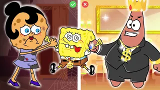 Rich Dad vs Poor Mom | Spongebob SquarePants Animation