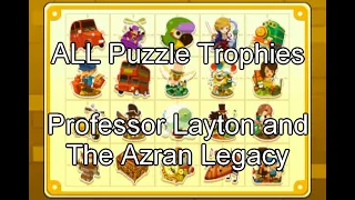 ALL Puzzle Trophies from Professor Layton and The Azran Legacy