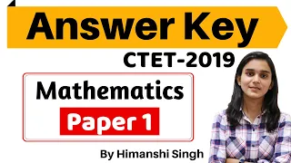 CTET-2019 Answer Key | Paper-01| Mathematics