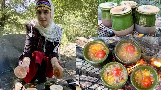 How to cook fire broth (abgoosht) with garden vegetables - dizi - iranian abgoosht