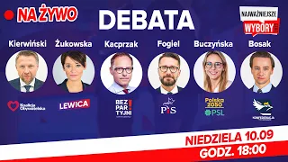 [NA ŻYWO] Najważniejsze Wybory. DEBATA. Przedstawiciele wszystkich komitetów