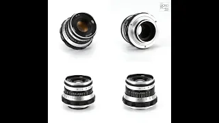 Industar N61 53mm f2.8 Lens m39 silver black + Sony A7M2 & Canon Eos M3