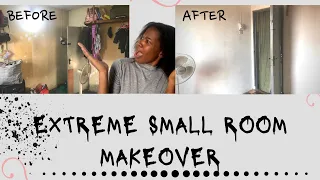 EXTREME SMALL ROOM MAKEOVER || MY  BEDROOM TRANSFORMATION || LAGOS, NIGERIA