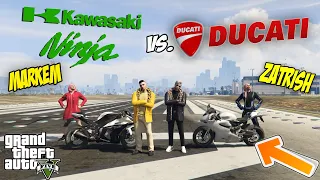 ZATRISH VS. MARKEM  "KAWASAKI NINJA vs. DUCATI RACE! (dito mag kaka alaman) || GTA V RP