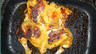 How to grill a whole chicken using the dessini double grill pan