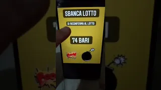 Sbanca lotto 74 Bari buona fortuna ♍💶🔨