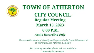 City Council Regular Meeting - March 15, 2023